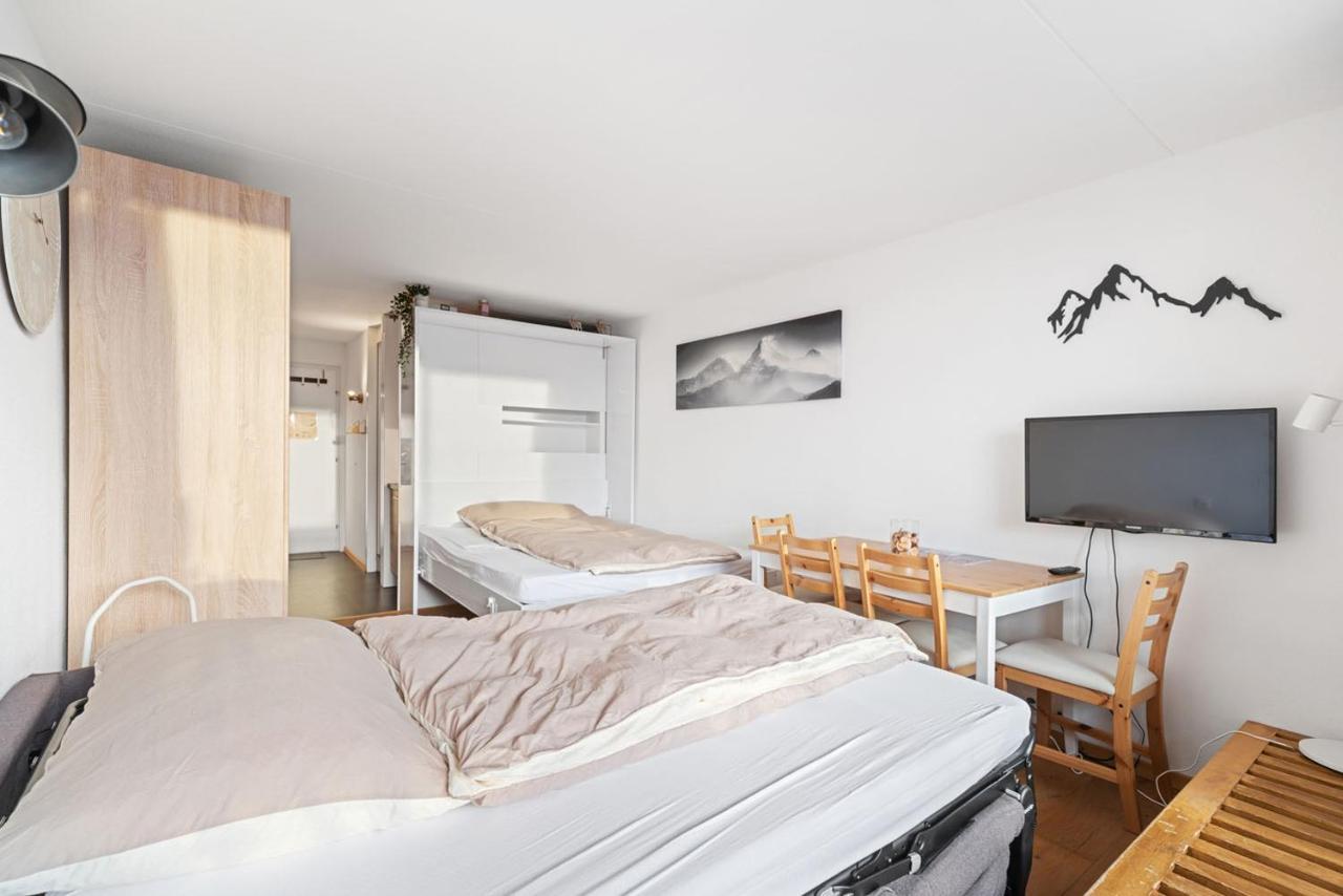 Chaleureux Studio A Anzere, Accessible A Ski, Proche De Tout Exteriör bild